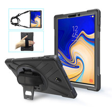 Funda de seguridad para tableta para Samsung Galaxy Tab S4 10,5 T830 T835 T837, funda de silicona de alta resistencia + funda para PC con muñequera + correa para el hombro 2024 - compra barato