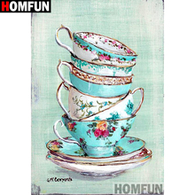 HOMFUN Full Square/Round Drill 5D DIY Diamond Painting "Cup scenery" Embroidery Cross Stitch 3D Home Decor A13103 2024 - buy cheap