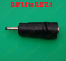Adaptador de corriente continua de conector hembra a macho, 5,5x2,1mm, 3,0x1,1mm, 5,5x2,1mm a 3,0x1,1mm 2024 - compra barato