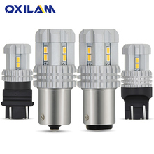 OXILAM 2x T20 7440 7443 LED Bulbs 1156 P21W BA15S LED BAY15D 1157 3156 3157 for Car Brake Reverse Light Turn Signal DRL Lamp 12V 2024 - buy cheap