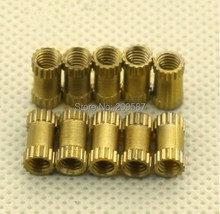 100pcs Brass Knurl Nuts M5x10mm(L)-7mm(OD) Metric Threaded insert 2024 - buy cheap