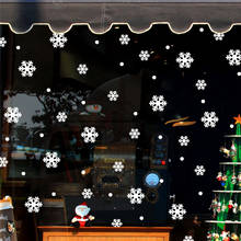 Снежинка витрина стеклянная наклейка s Рождество X-mas Navidad DIY Стеклянная Наклейка украшения для дома Mall Windom настенные наклейки дешево 2024 - купить недорого