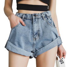 Vintage Denim Shorts Women High Waist Shorts Jeans Female Summer Sexy Hot Short Pants Women Crimping Denim Shorts 2024 - buy cheap