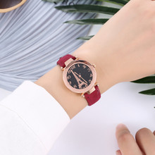 Fashion Women Romantic Starry Sky & Eiffel Tower Dial Wrist Watch Luxury Leather Dress Clock Relogio Feminino Drop Shipping &Ff 2024 - buy cheap