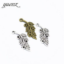 YuenZ 15pcs Antique tree leaf Charms Pendants for Jewelry Making Handmade Craft 32*14mm Q356 2024 - buy cheap