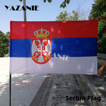 YAZANIE 90x150cm Serbia Polyester Flag 5*3 FT High Quality Hanging Flying for 2018 World Cup Banners Country Banner National 2024 - buy cheap