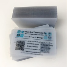 Tarjeta de PVC transparente de inyección de tinta de plástico, tarjeta de Tarjeta De Nombre en blanco con superficie brillante e impermeable, 100 Uds. 2024 - compra barato