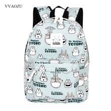 Totoro mochilas femininas fofas de 15.6 '', mochila escolar para laptop para garotos e garotas adolescentes 2024 - compre barato