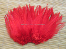 100Pcs 4-6 Inches 10-15 cm red Rooster Feather for Clothing Jewelry Hat Christmas Holiday Decorative Cock Feathers 2024 - buy cheap