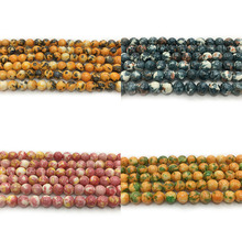 1 Strand Natural Stone Beads Colorful Spot Charm Accessories Beads 4 Colors Wholesale Spacer Round Bead For DIY Jewelry Making 2024 - buy cheap