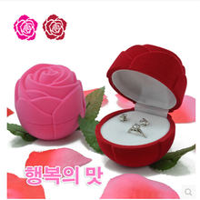 New Velvet Ring Earring Boxes 6x6x6cm 12pcs Rose Romantic Wedding Velvet Ring Box Jewelry Display Gift Case 2024 - buy cheap