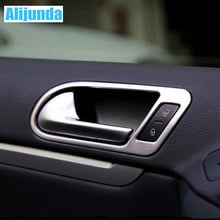 Para 2010-2014 VW Volkswagen tiguan cubierta de manija de puerta interior trim etiqueta decoración de acero inoxidable accesorios de auto 4 unids/set 2024 - compra barato