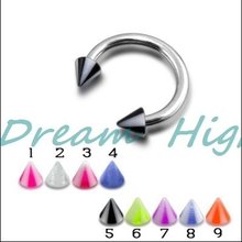 Free Shipping BCR Eyebrow Ring UV Acrylic Ball Eyebrow Piercing Fancy Body Jewelry 100% Guaranteed Promotional Product 2023 - buy cheap