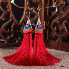 8 Colors Bohemia Long Tassels Earrings For Women Fashion Statement Dangle Earrings Ethnic Jewelry Brincos Pendientes 2024 - buy cheap