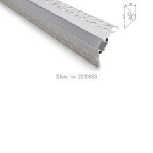 Juego de arandelas de pared de 100X2M, canal de tira de luz led, carcasa led de perfil de aluminio en V grande para lámpara de pared exterior 2024 - compra barato