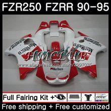 FZR250R-carenado para motocicleta, accesorio para YAMAHA FZR-250, 1990, 1991, 1992, 1993, 1994, 2hΩ, FZRR, FZR, 1995, 250R, R, FZR250, 90, 91, 92, 93, 94, 95, rojo y blanco 2024 - compra barato