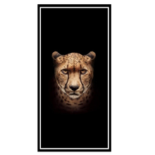Toalla de playa de guepardo negro para hombres adultos, juego de toallas de baño suaves de microfibra de secado rápido para gimnasio, Animal africano y leopardo 2024 - compra barato