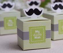 50pcs My little Man Cute Mustache Birthday Boy Baby Shower Favors boxes and bags baby shower souvenirs wedding gifts for guests 2024 - buy cheap