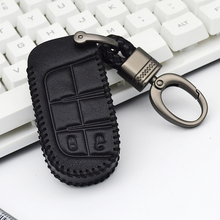 New Leather Car Keychain Key Case Cover For Dodge Journey Chrysler 300C For Jeep Grand Cherokee Compass Patriot Car Key Shell 2024 - buy cheap