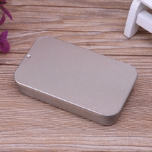 NEW Storage Box Mini Jewelry Candy Coin Key Organizer Tin Sliding Cover Gifts Silver storage organizer 2024 - buy cheap