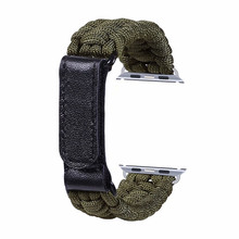 Ремешок нейлоновый сменный для Apple Watch SE Band, плетеный спортивный браслет для активного отдыха, 40 мм 44 мм 38 мм 42 мм Series 6 5 4 3 2024 - купить недорого