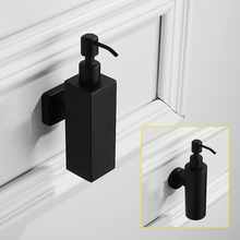Dispensador de sabonete líquido auswind preto, suporte de parede sus 304 aço inoxidável para banheiro 300ml, eco auqy1 2024 - compre barato
