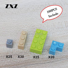 DIY Toys MOC Brick 1 x 1 1 x 3 2 x 4 Plastic Building Blocks Assemble Small Particle Educational Toys for Girls & Boys 100PCS 2024 - buy cheap