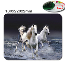 Running horse Anti - Slip fast Laptop mouse pad printing size 220 * 180 * 2 mm hig DIY soft rubber game mouse cool mouse pad 2024 - buy cheap