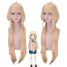 THE IDOLM STER futaba anzu Light Golden Long Straight Cosplay Wig Synthetic Hair Halloween Costume Party Play Wigs For Women 2024 - buy cheap