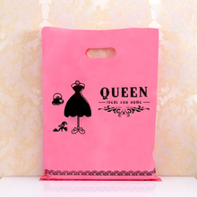 fashion plastic bags,clothes shop bags 50/100pcs per pack handle gift packing bag, Can custom print Your LOGO on bag MOQ 500pcs 2024 - buy cheap