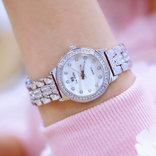 Reloj de cuarzo de cristal para Mujer, pulsera de marca superior a la moda, de acero inoxidable, informal, con esfera Fritillaria 2024 - compra barato