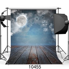 Pano de fundo fotográfico para crianças, retrato com estrelas e céu noturno, fundo personalizado, para estúdio fotográfico, para bebês e recém-nascidos 2024 - compre barato