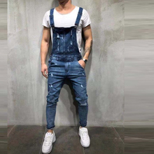 Men denim black Jeans Slim ripped hole Jeans Fashion Hip hop Skinny pencil Jeans For Men high street wear stretch overall jeans 2024 - buy cheap