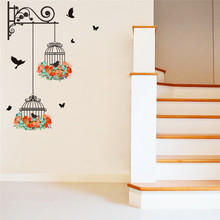 Adesivo de parede colorido para pássaros, adesivo para decoração de janela de quarto e sala de estar 2024 - compre barato
