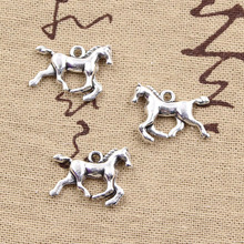 12pcs Charms Running Horse 22x15mm Antique Pendant fit,Vintage Tibetan Bronze Silver color,DIY Handmade Jewelry 2024 - buy cheap