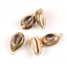5pcs Natural Shell Fo Craft Home Decoration DIY Charms Nautical Gold Plated Cut Off Seashells Handmade Pendant 20-35mm TR0274 2024 - buy cheap