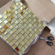 Caja de 11 unids/caja de 30x30cm de cristal dorado, mosaico de cristal decorativo, productos al por mayor de China Premium 2024 - compra barato
