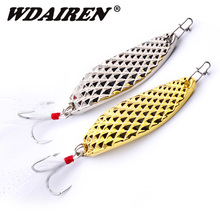 1Pcs Metal Rotation bait Spoon Lures 7g 10g 15g Artificial Gold/silver Bass Hard Sequin Metal Steel Feather Treble Hook Tackle 2024 - buy cheap