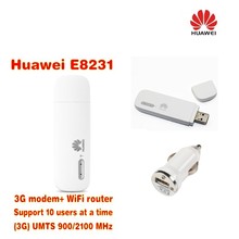 Unlock Huawei E8231 21.6Mbps 3G HSPA+ Wireless Modem WiFi Dongle Mobile Hotspot+car charger 2024 - buy cheap