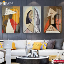 NHDARC Картина на холсте, абстрактный стиль Пикассо, постеры и принты, украшение для дома в классическом стиле, настенные картины для гостиной 2024 - купить недорого