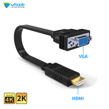 Vmade HDMI в VGA D-SUB 15-контактный Женский видео AV адаптер конвертер кабель для 1080P ПК черный мужской-Женский адаптер конвертер 2024 - купить недорого