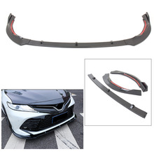 3PCS Auto Car Front Bumper Lip Cover Trim For Toyota Camry 2018 18 SE Version Only Glossy Black ABS Plastic 2024 - buy cheap