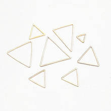 SUTI 50pcs/lot Gold-color Pure Copper Accessories Popular Contracted Triangle Earrings Pendnats DIY Jewelry Making&Finding 2024 - buy cheap