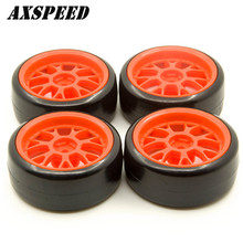 4PCS White/green/orange  12mm Hex Wheel Rims & Drift Tires for Sakura D3 1/10 RC Racing Car 2024 - buy cheap