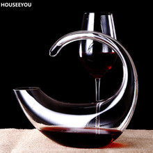 1000ml Unique Lead Free Glass Wine Decanter Barware Wine Aerator Container Red Wine Dispenser Pourer Jug Liquor Carafe Bar Tools 2024 - buy cheap