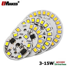AC220V LED Module SMD2835 3W 5W 7W 9W 12W 15W LED PCB Aluminum lamp plate Smart IC Driver Bulb Pannel Dowlight Source Warm/White 2024 - buy cheap