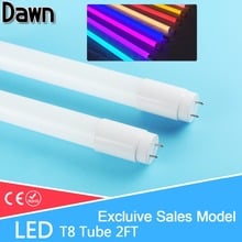 Tubo LED T8 con cubierta lechosa, 10W, 600MM, 220V, 240V, 2 pies, blanco frío y cálido, SMD2835, lámpara fluorescente de neón 2023 - compra barato