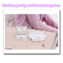 2PCS / SET 8 Grid Round 7 Days Weekly Tablet Pill Medicine Box Holder Storage Organizer Container Case Pill Box 2024 - buy cheap