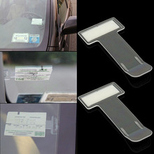 2pcs/set  Car Vehicle Parking Ticket Permit Holder Clip Sticker Windscreen Window 2024 - buy cheap