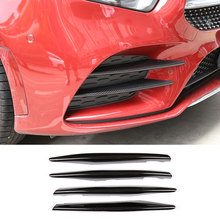 Car Accessories ABS Carbon Fiber Decorative Strip For Front Fog Lights 4 Pcs (Fit For Benz A Class A180 W177 2019) 2024 - buy cheap